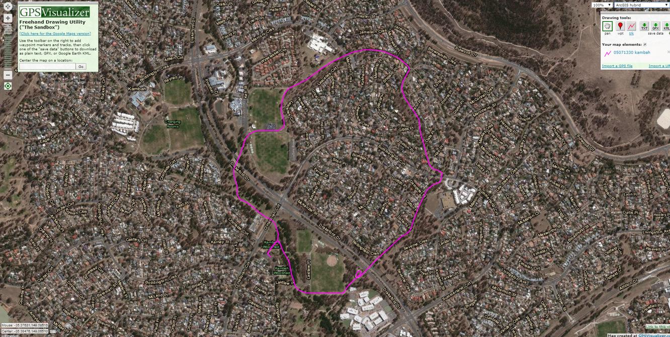 Kambah Circuit CanberraBushwalkingClub   Kambah Route As An Image Optimised 1 